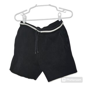 Primark French Terry Drawstring Shorts XS Navy White Trim